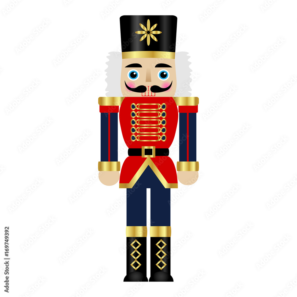 Poster, Wandbilder Vector illustration of a nutcracker, 40x40 cm
