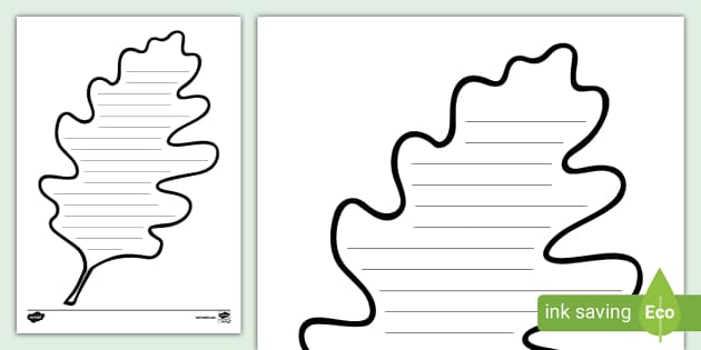Oak Leaf Writing Frame Template, Oak Leaf (teacher made)