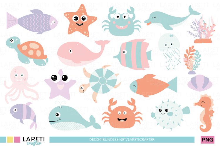ocean animal cliparts