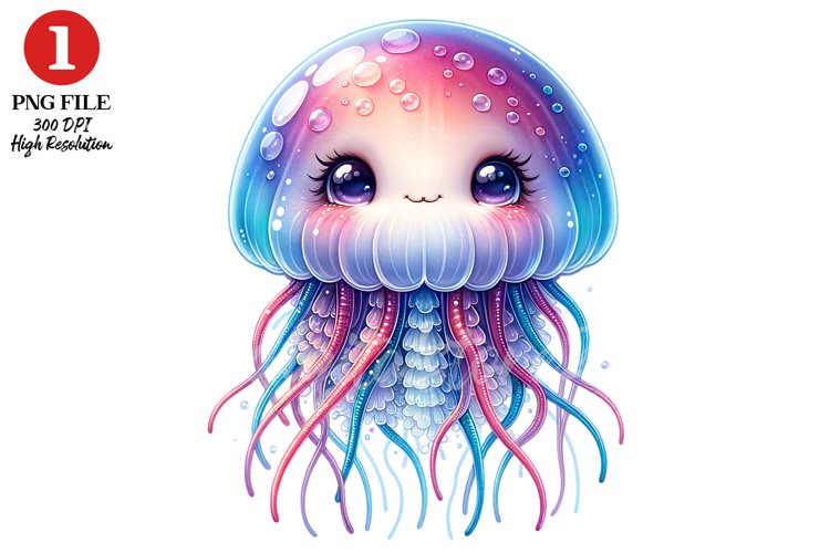 ocean jellyfish cliparts