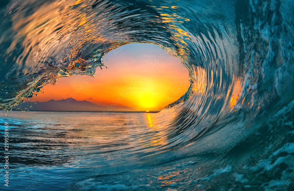 Poster, Wandbilder Sea water ocean wave, 40x26.7 cm