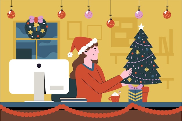 office christmas cliparts