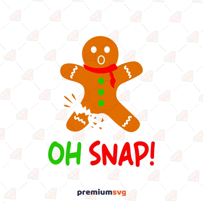 OH Snap SVG, Broken Gingerbread Man SVG | PremiumSVG