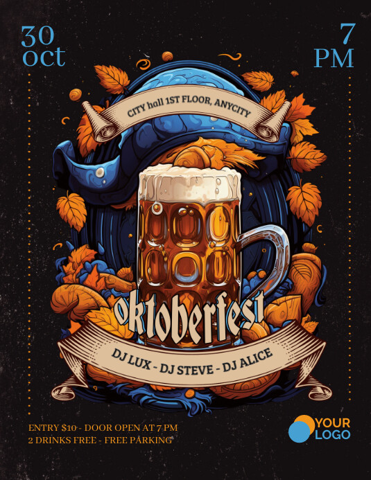 Oktoberfest painting style-Vorlage | PosterMyWall