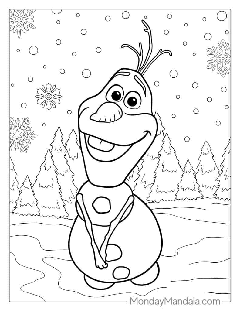 olaf coloring pages