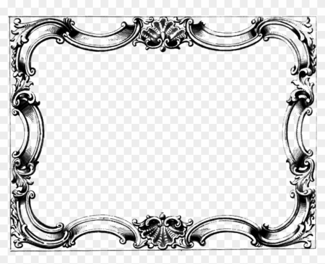 Free: Old Border Cliparts - Victorian Border Frame Png - nohat.cc