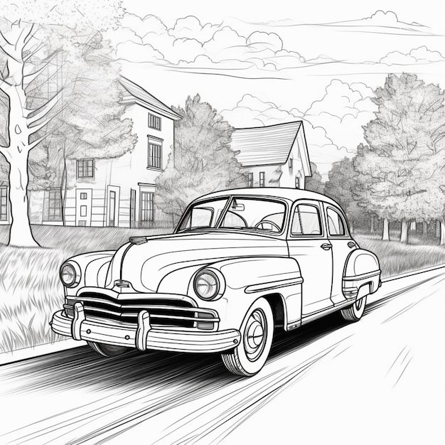 old cars coloring pages