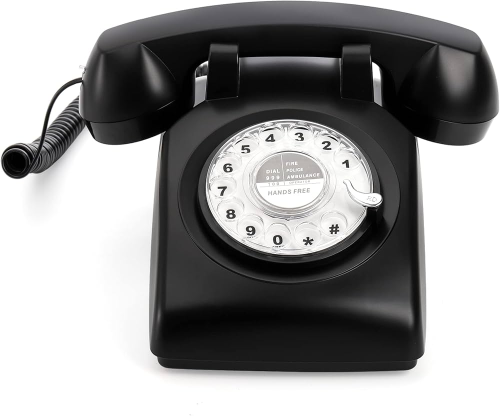 Dicunoy Retro Rotary Landline Phone for Home, Vintage Old ...