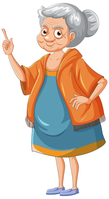 old woman cartoons