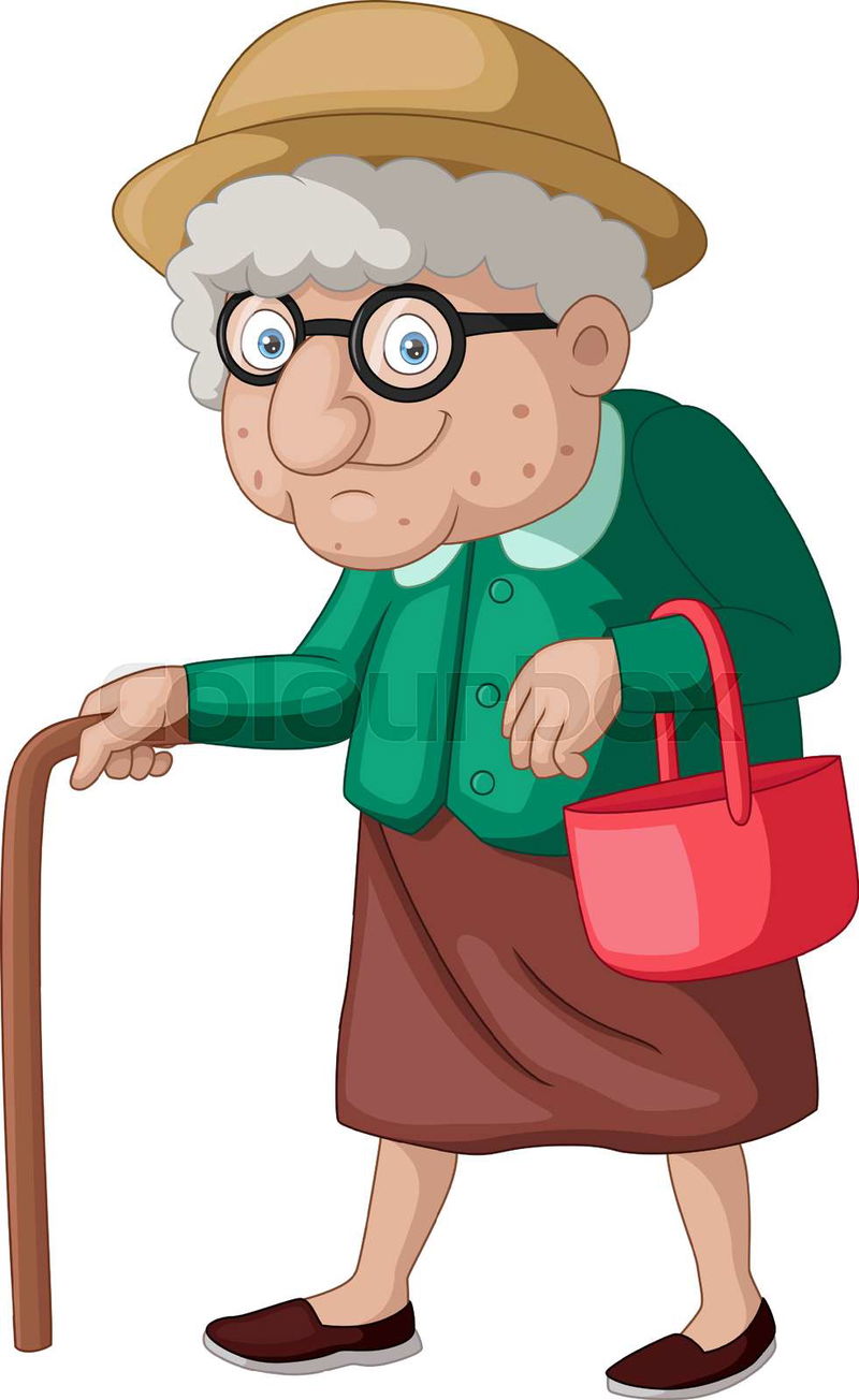 old woman cartoons