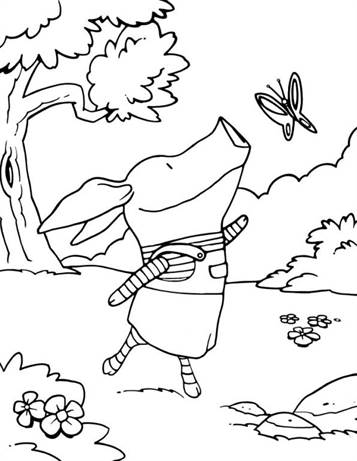 olivia pig coloring pages