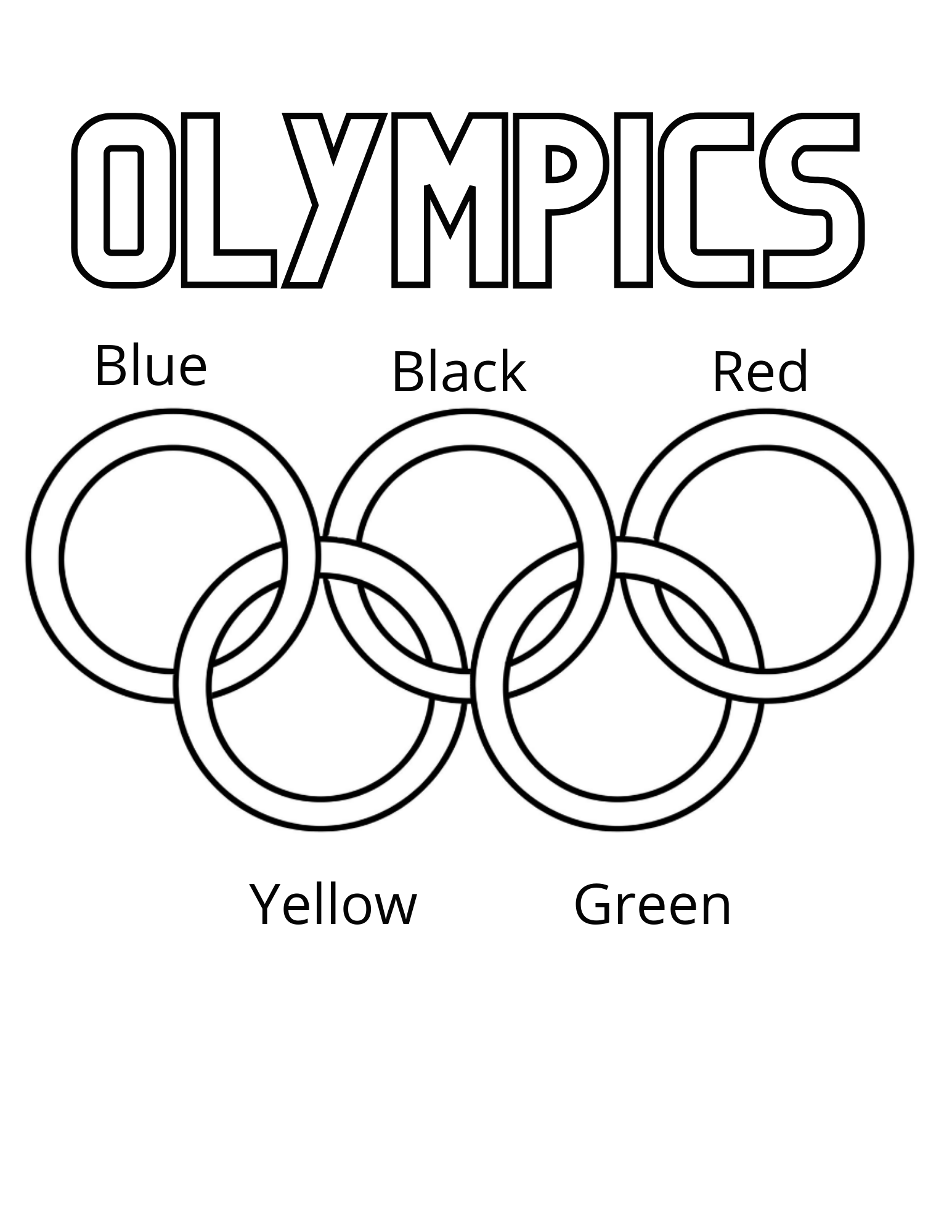 olympic rings coloring pages