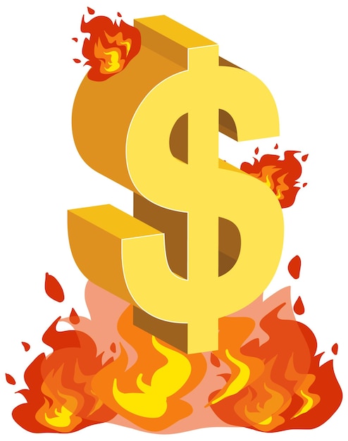 on fire clipartsmoney