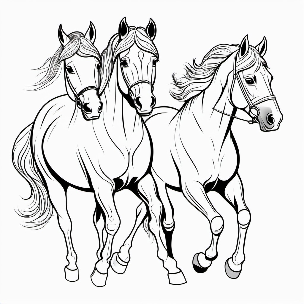 Horse Coloring Pages | Stable Diffusion Online