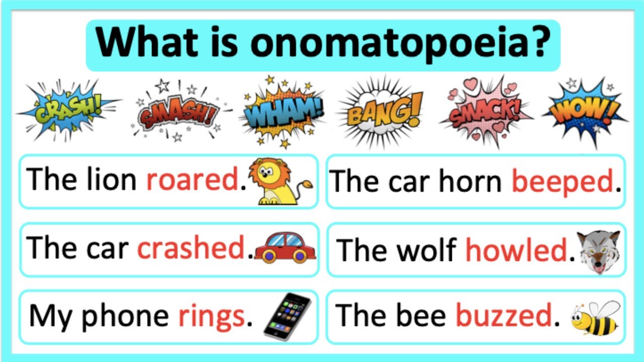 What is onomatopoeia? ? | Onomatopoeia in English | Learn with examples