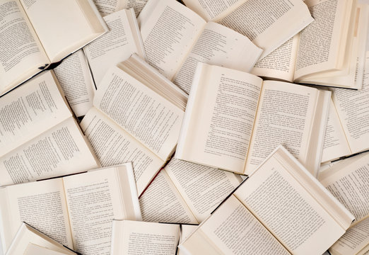 open books with text background Stock-Foto | Adobe Stock