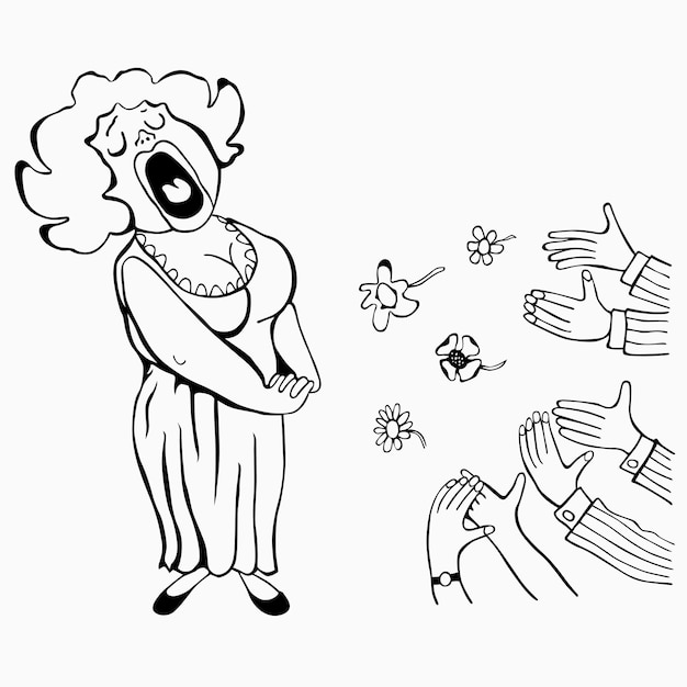 Premium Vector | Opera Singer