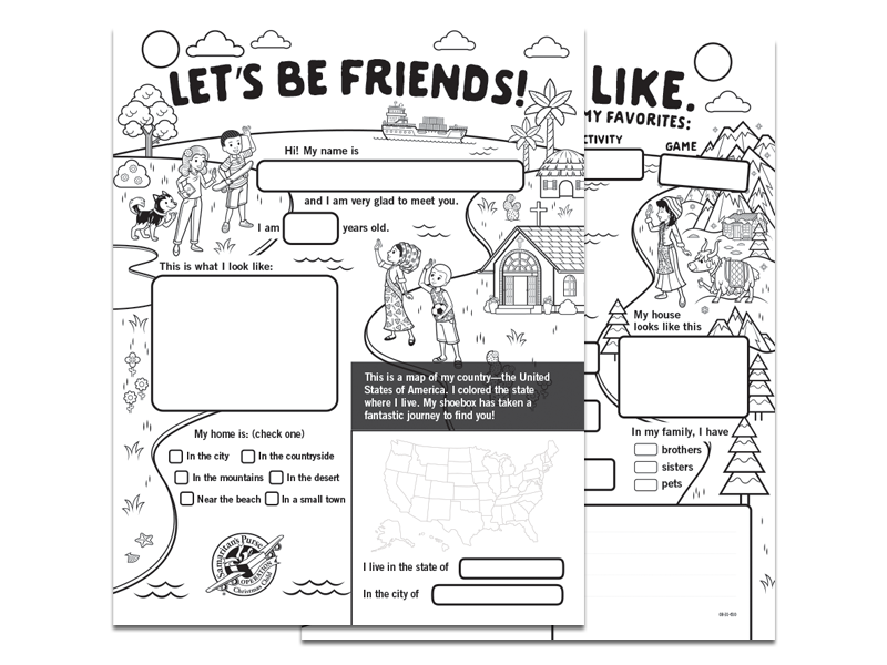operation christmas child coloring page