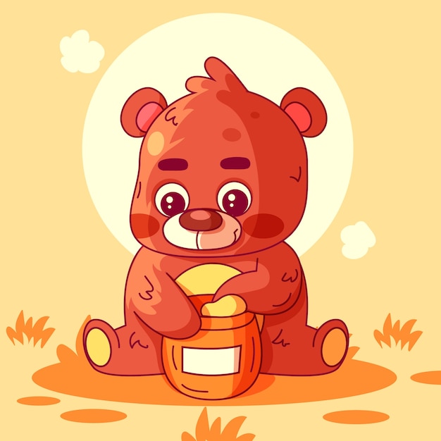orange bear cliparts