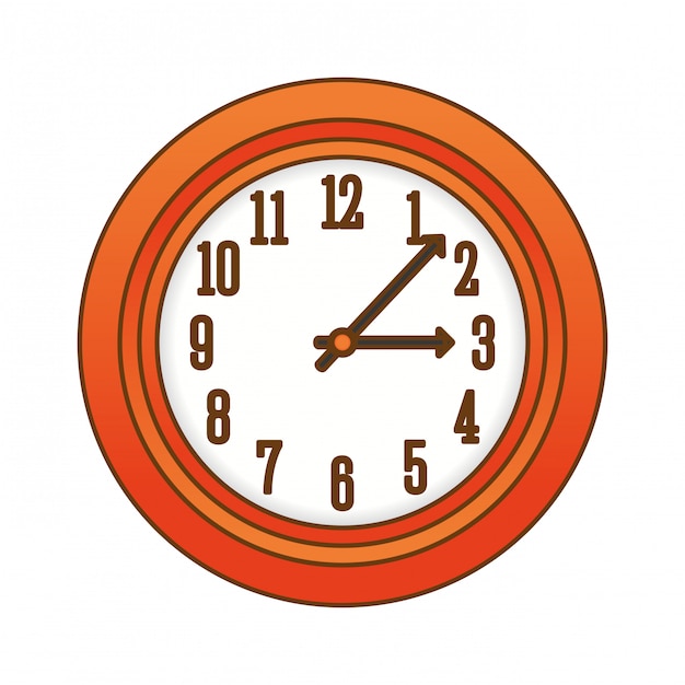 orange clock cliparts