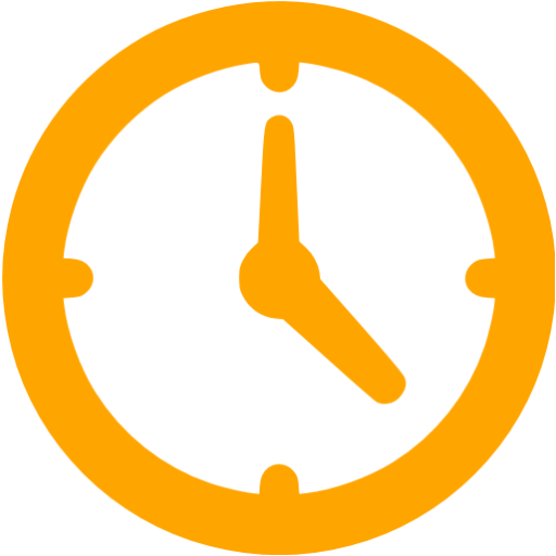 orange clock cliparts