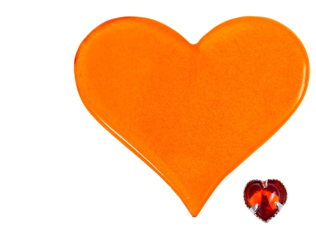 orange heart cliparts