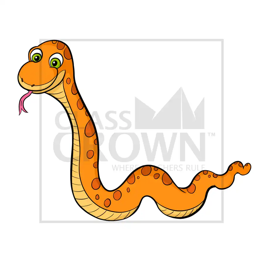 orange snake cliparts