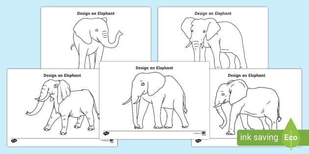 outline of a elephant