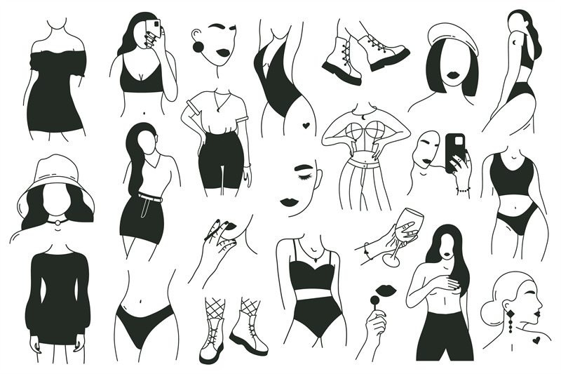outline of female body