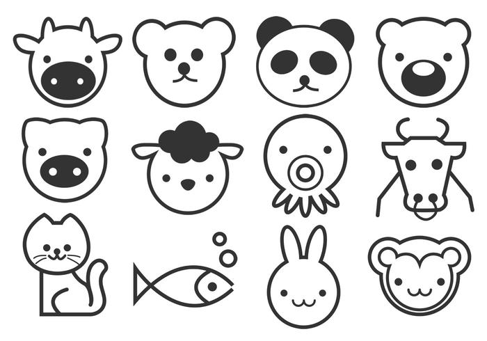Outline Cute Animals Brushes - Free Photoshop Brushes at Brusheezy!