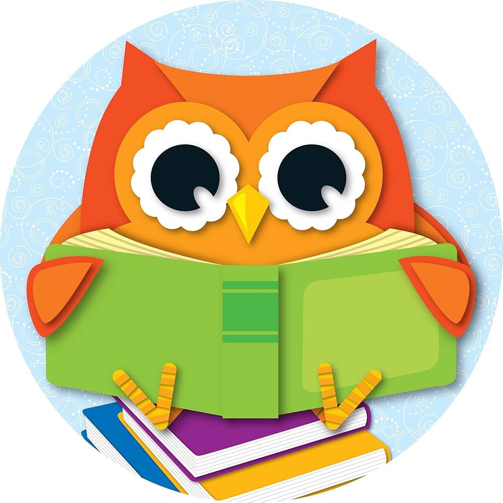 owl reading clipart