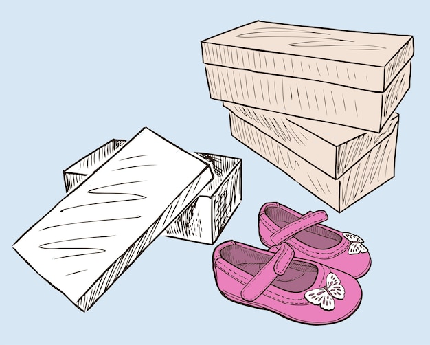 packing shoes cliparts