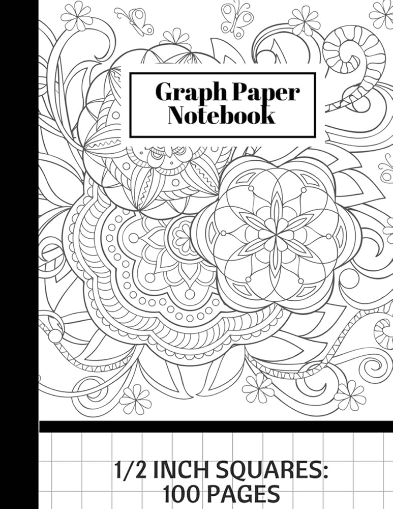 Graph Paper Notebook: 1/2 inch squares: 100 pagess Large Print 8.5x11 :  Design, Notebook: Amazon.de: Bücher