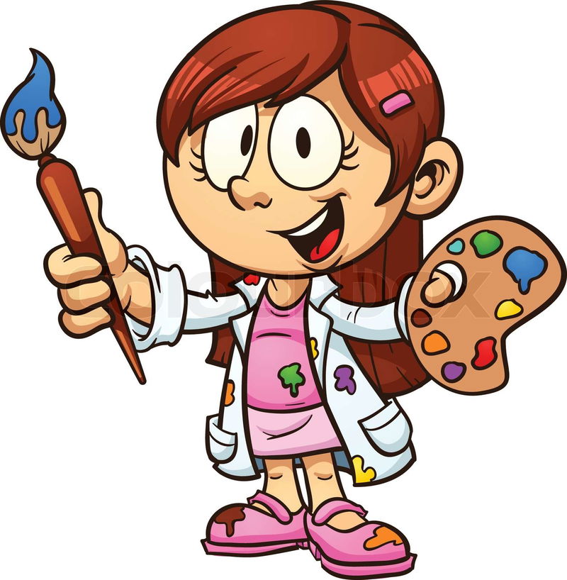 painting cartoon cliparts