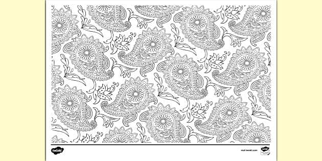 paisley coloring pages printable