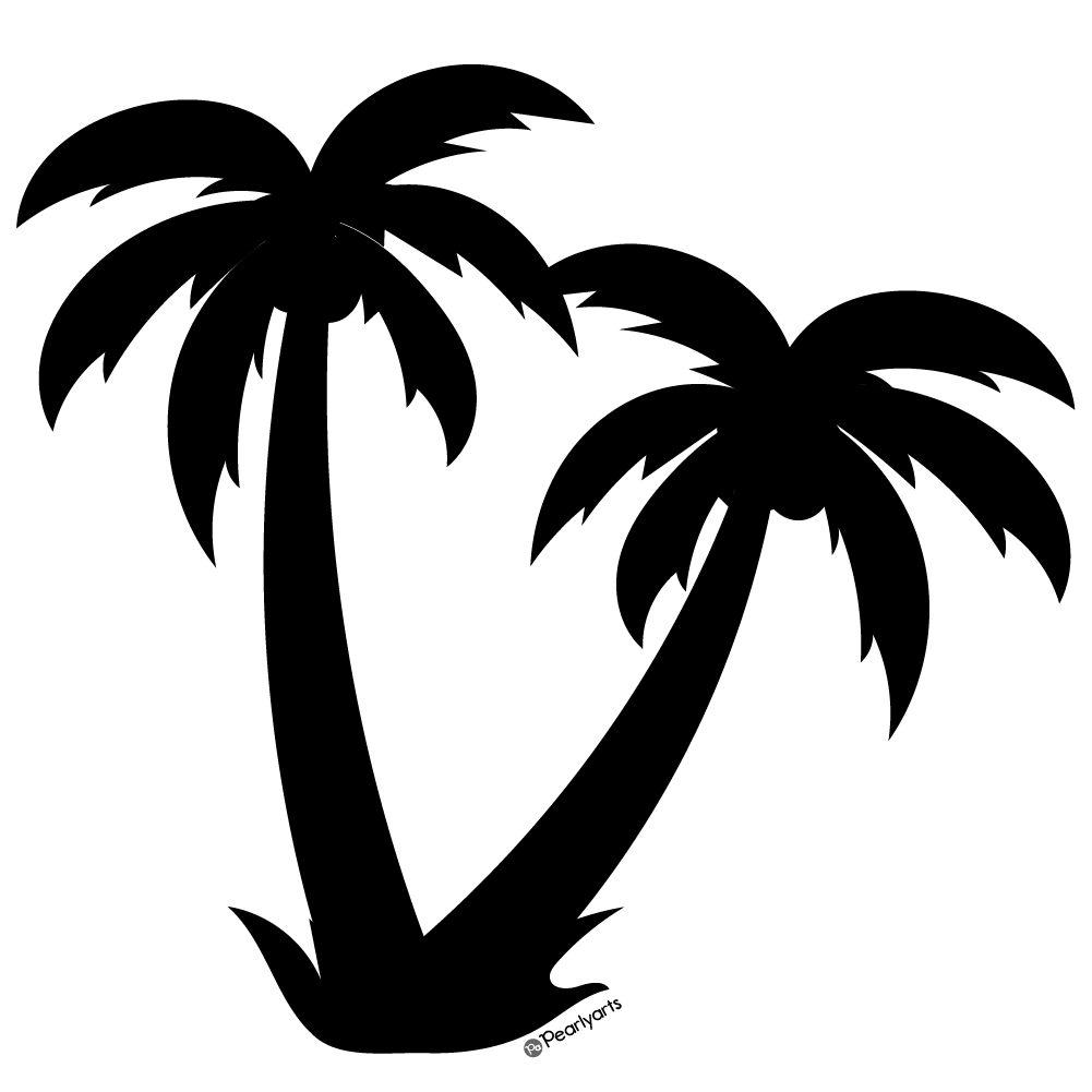 FREE Palm Trees Clipart Silhouette | Pearly Arts