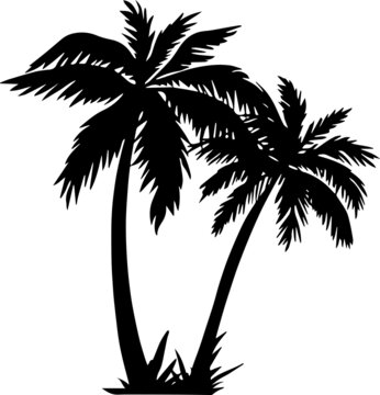 Palm Tree Silhouettes Palm Tree SVG EPS PNG Stock-Vektorgrafik ...