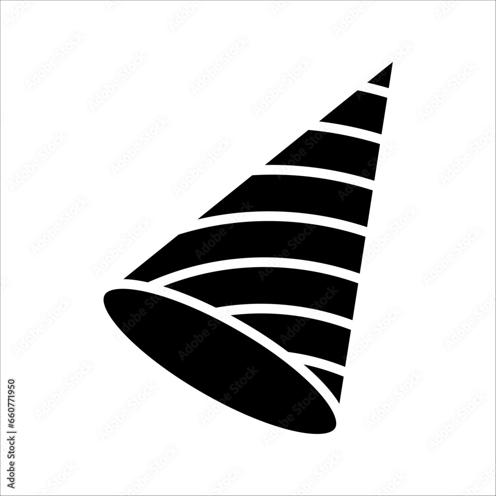 party hat icon in line style. party hat vector illustration on ...