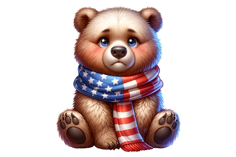 patriotic bear cliparts