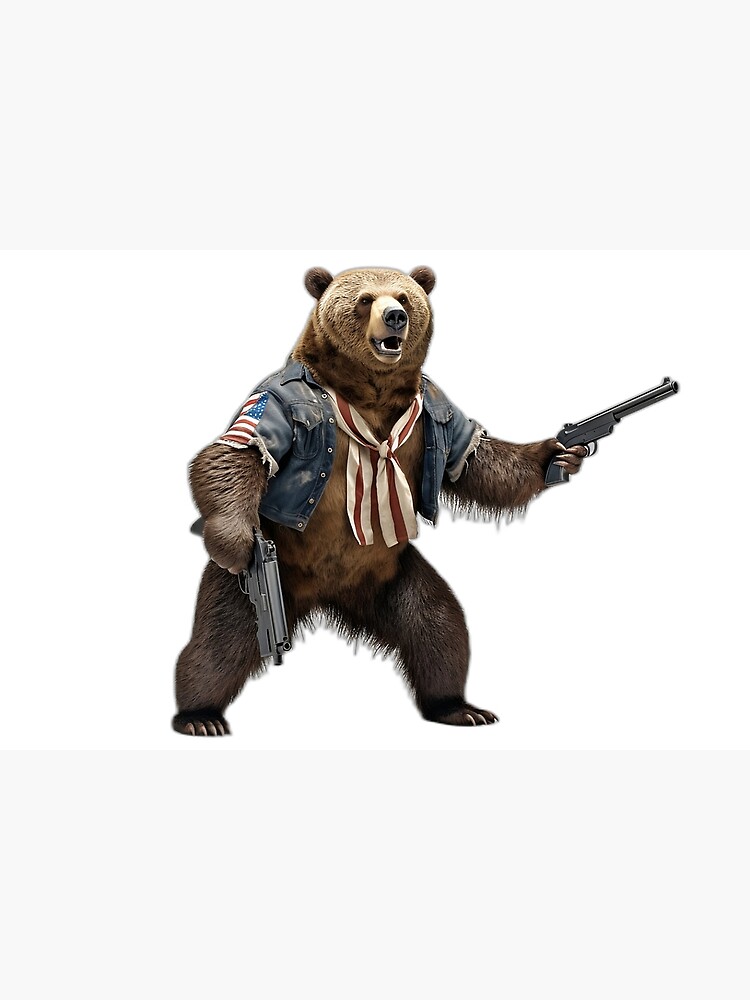 Resin Patriotic Bear Garden Ornaments w/ Inspirational Signs