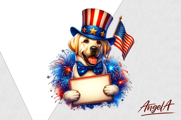 patriotic dog cliparts