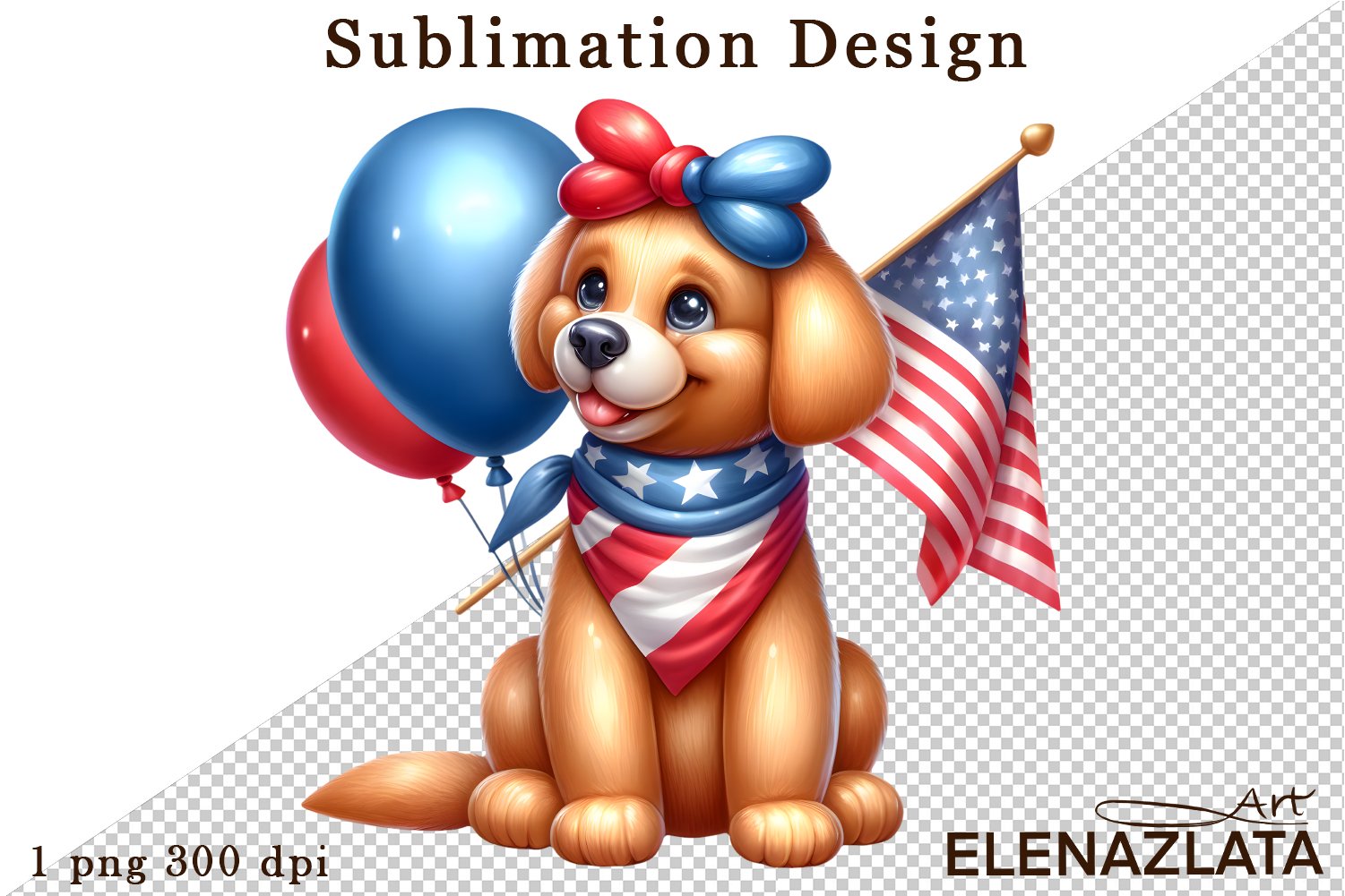 patriotic dog cliparts