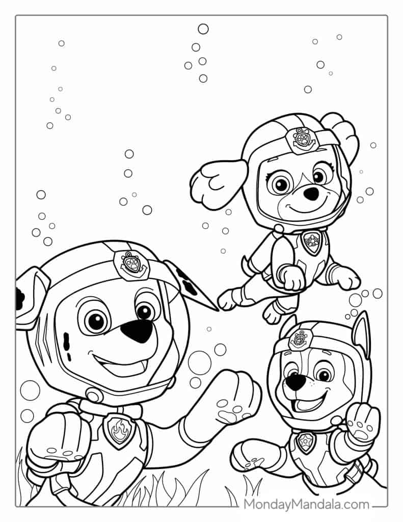 paw patrol coloring pages