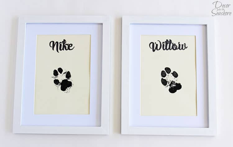 DIY Paw Print Wall Art - Decor by the Seashore