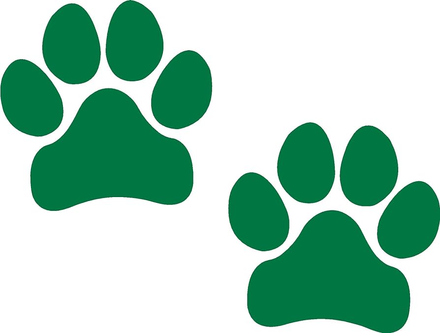Paw Prints, Green, Pawprints, Paws, Dog, Puppy, Pup, Mutt, Canine, Print,  Car, Auto, Wall, Locker, Laptop, Notebook, Netbook, Vinyl, Sticker, Decal,  ...