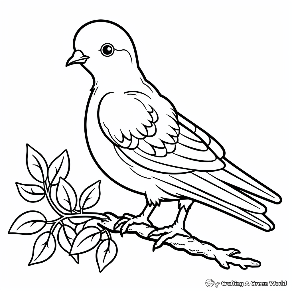 peace dove coloring page