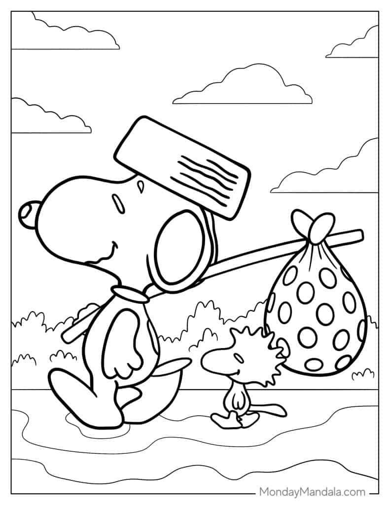 peanuts coloring sheets