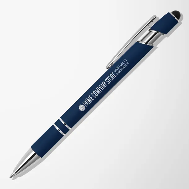 Werbeartikel Alpha Soft Touch Kugelschreiber mit Stylus | Pens.com