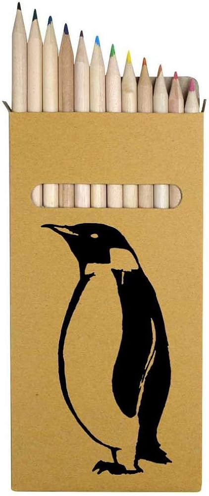 Azeeda 12 x Penguin Long 178 mm Coloured Pencils/Pencil Set (PE00002856)  : Amazon.de: Stationery &amp; Office Supplies
