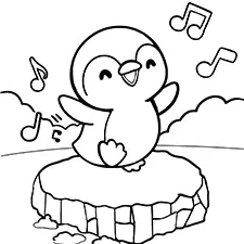 penguin printable coloring pages